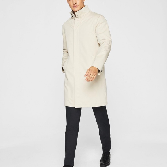 Funnel Neck Mac Coat - New With Tags - NEVER WORN - 195 - Khaki